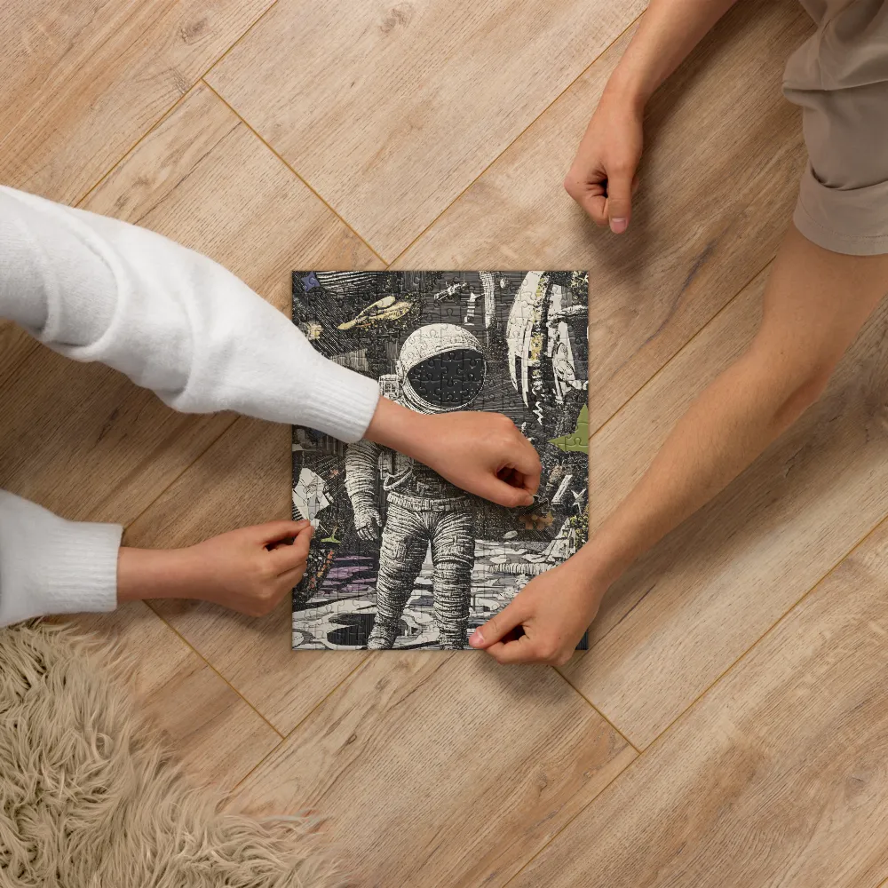 Cosmic Wanderer's Thumbs-Up 
 Jigsaw Puzzle in Tin Box