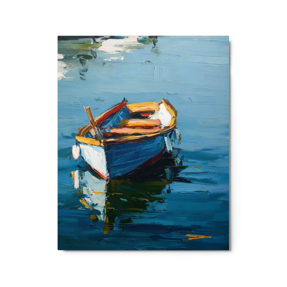 Tranquil Waters, Blue Boat | Art Print