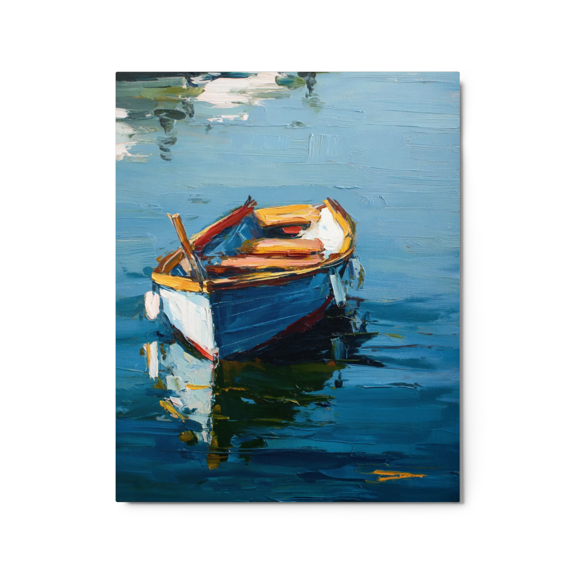 Tranquil Waters, Blue Boat