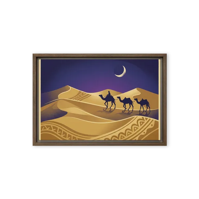 Moonlit Desert Journey | Art Print