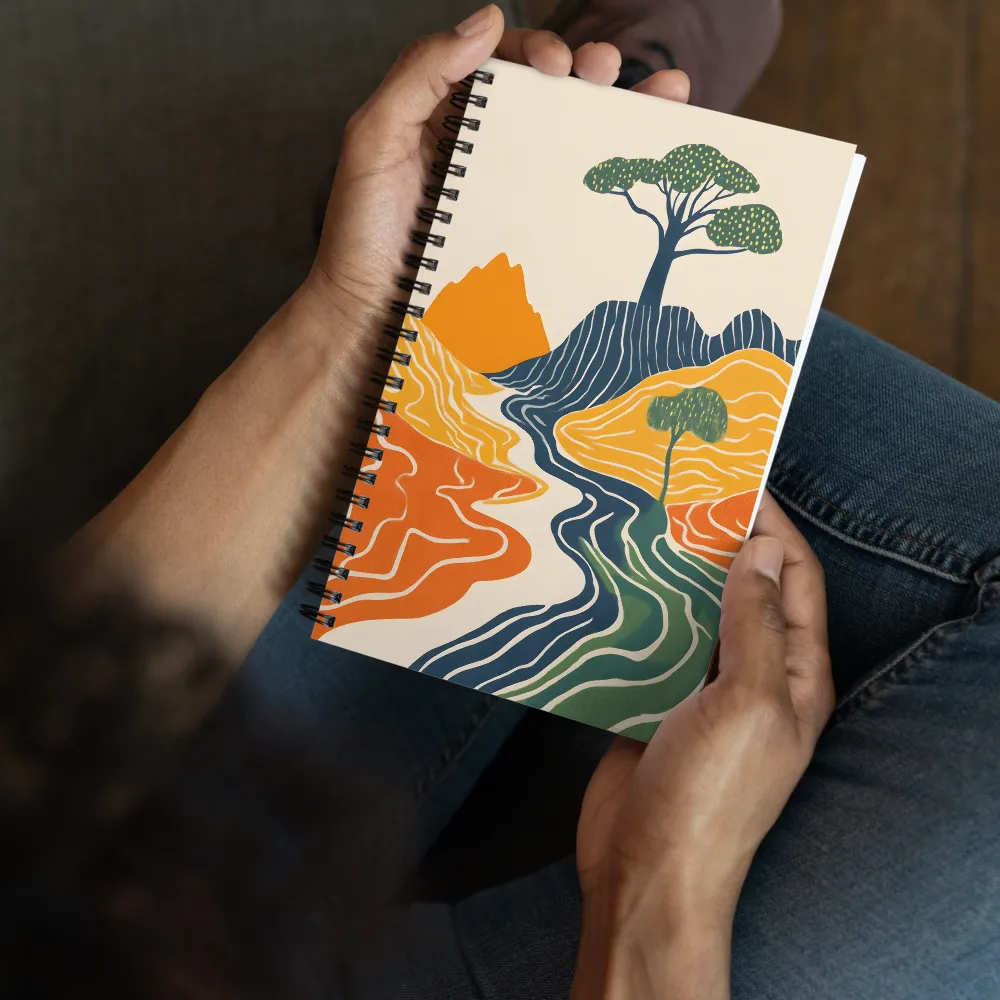 Flowing River Abstract 
 Spiral Notebook | 140 pages