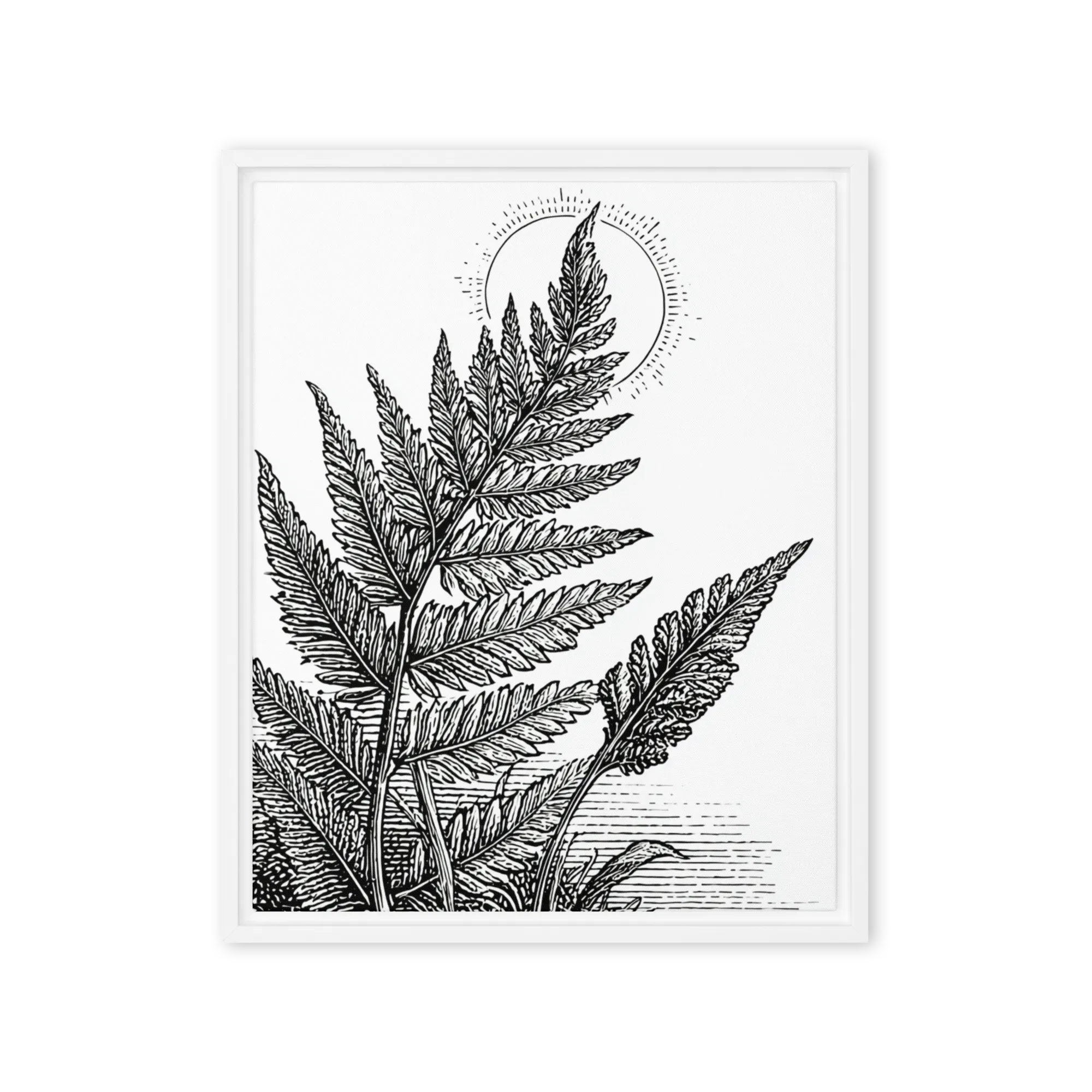 Solar Fern 
 Poster with Black Frame | 8″x 10″