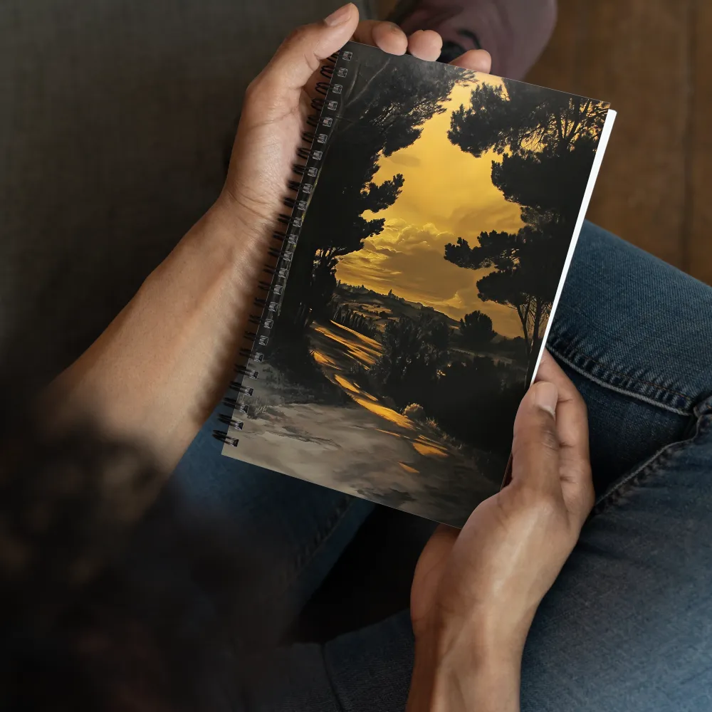 Golden Hour Path 
 Spiral Notebook | 140 pages