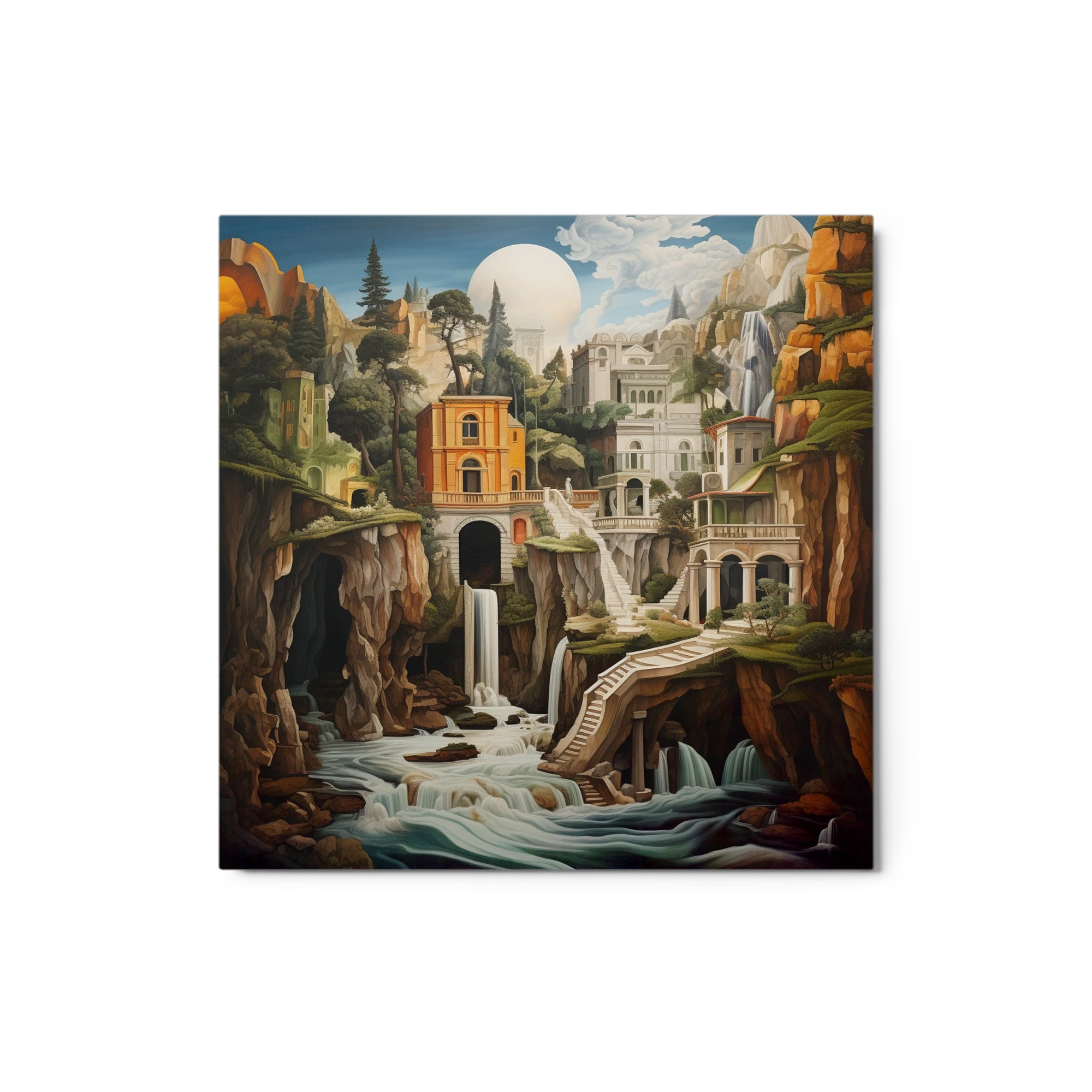 Fantastical Landscape with Waterfalls
