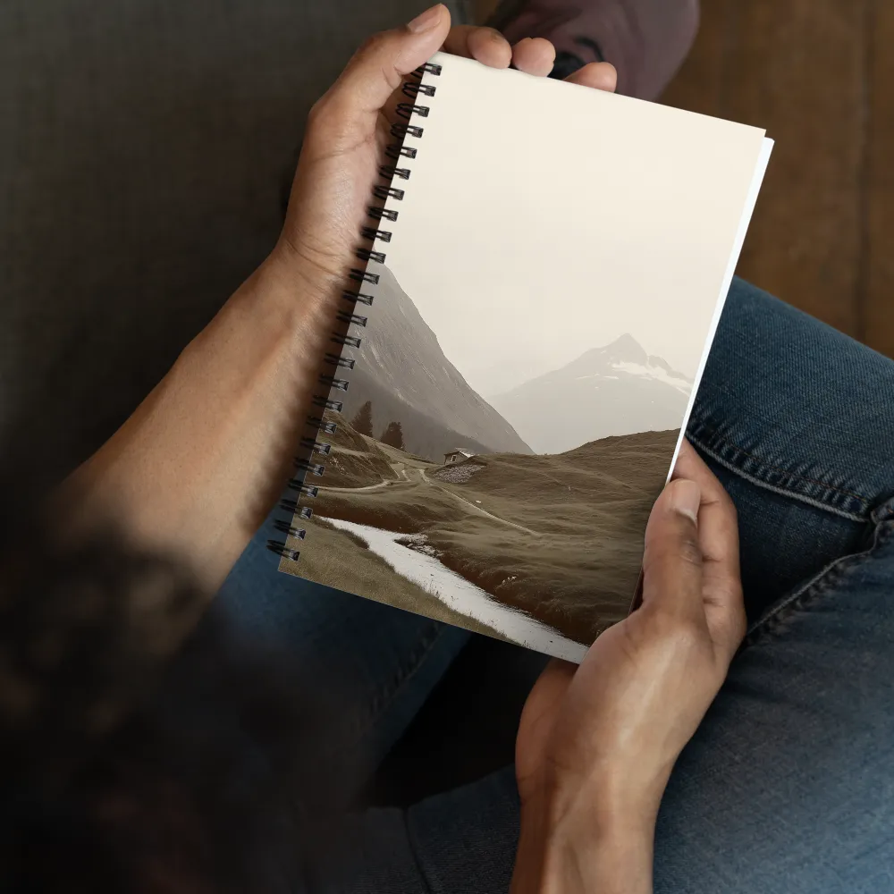 Alpine Sepia Landscape 
 Spiral Notebook | 140 pages
