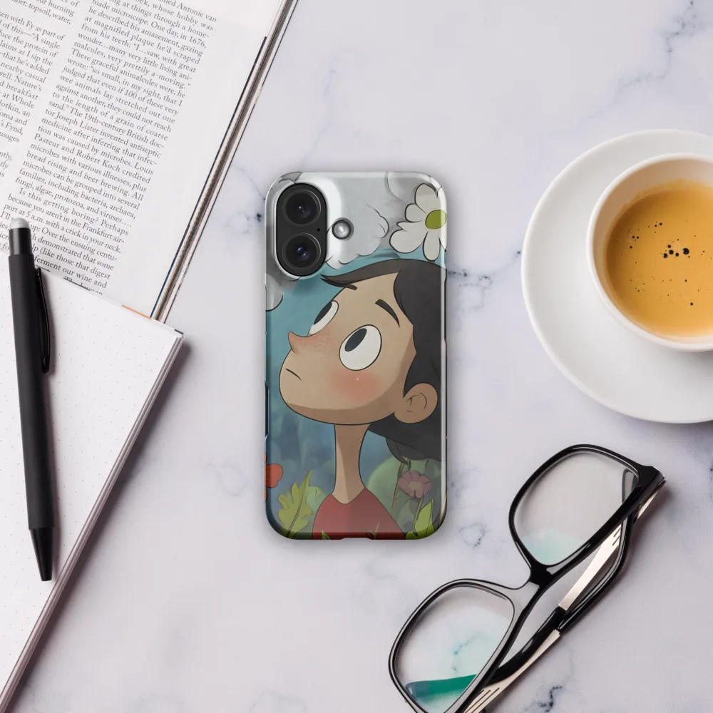 Curious Gaze Amidst Flora 
 iPhone 13 Mini | Snap Case