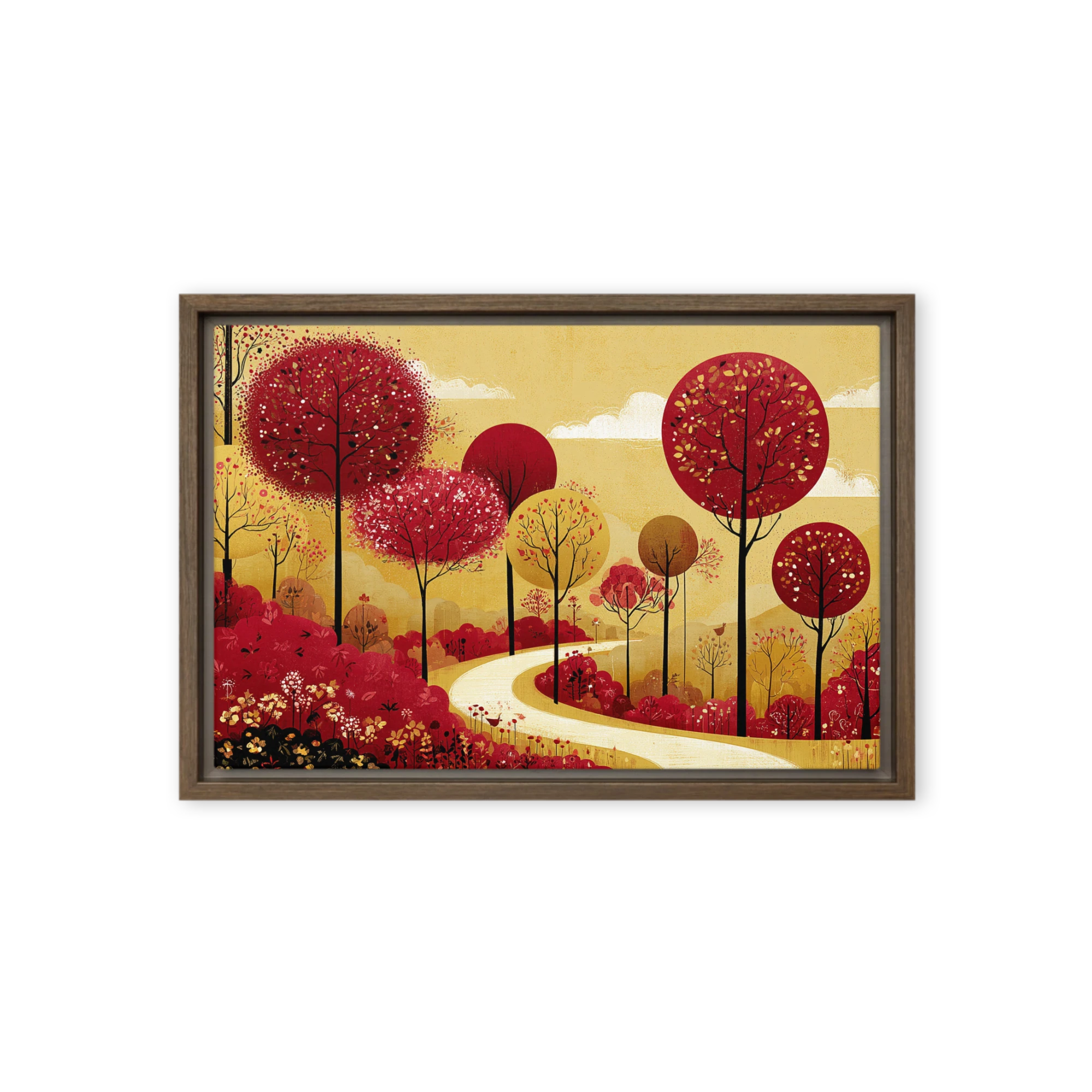 Crimson Autumn Path