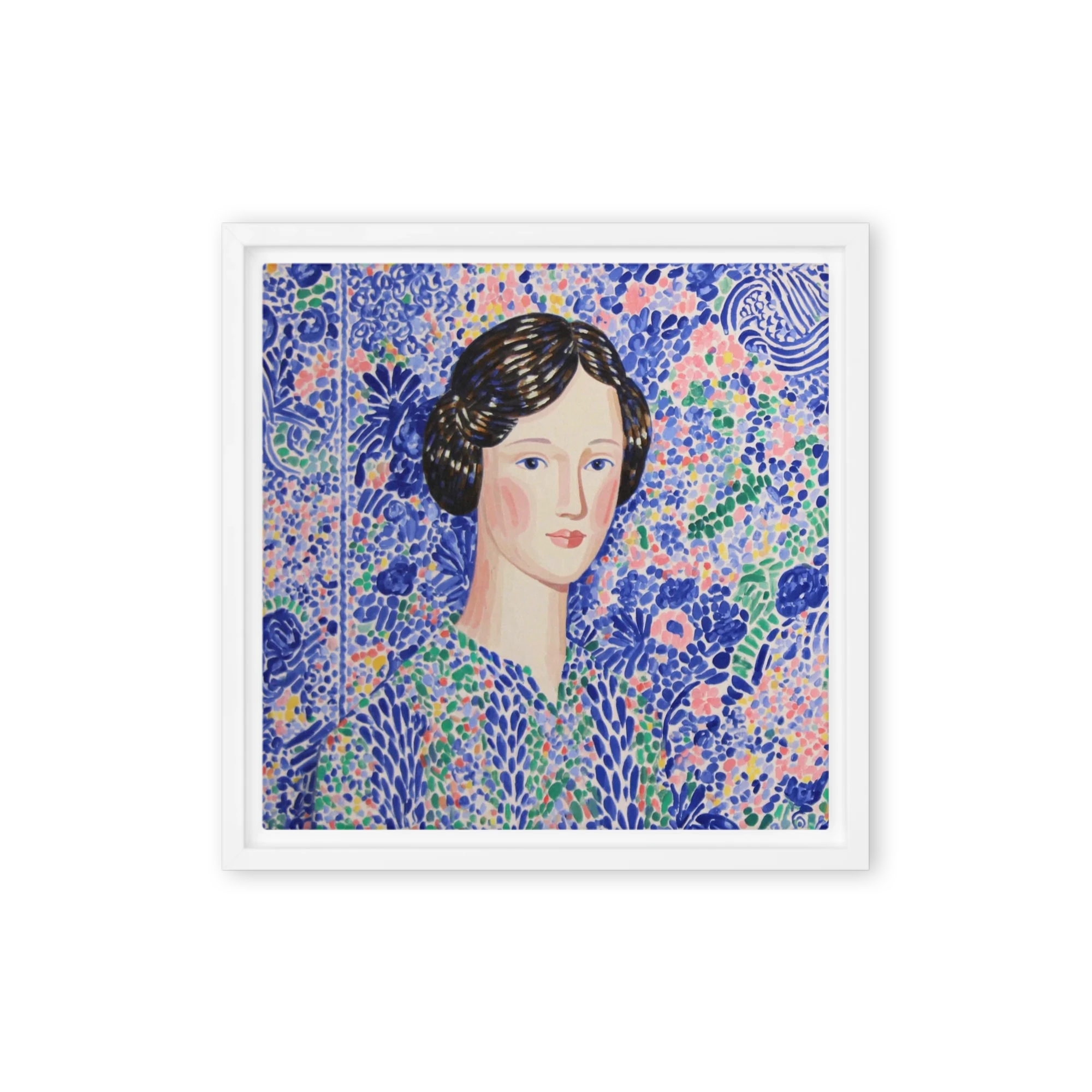 Lady in Blue Patterns