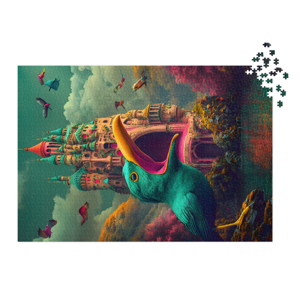 Surreal Castle and Bird