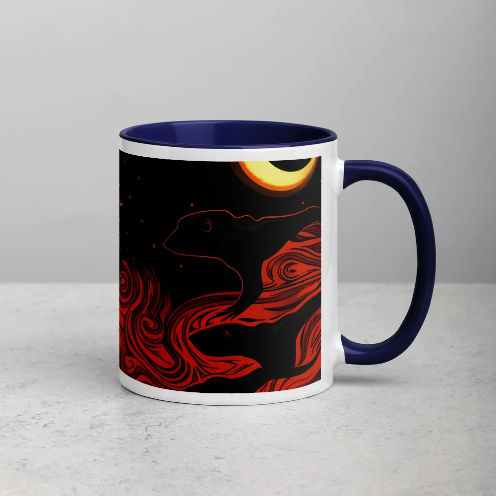 Upward Gaze 
 Mug with Red inside