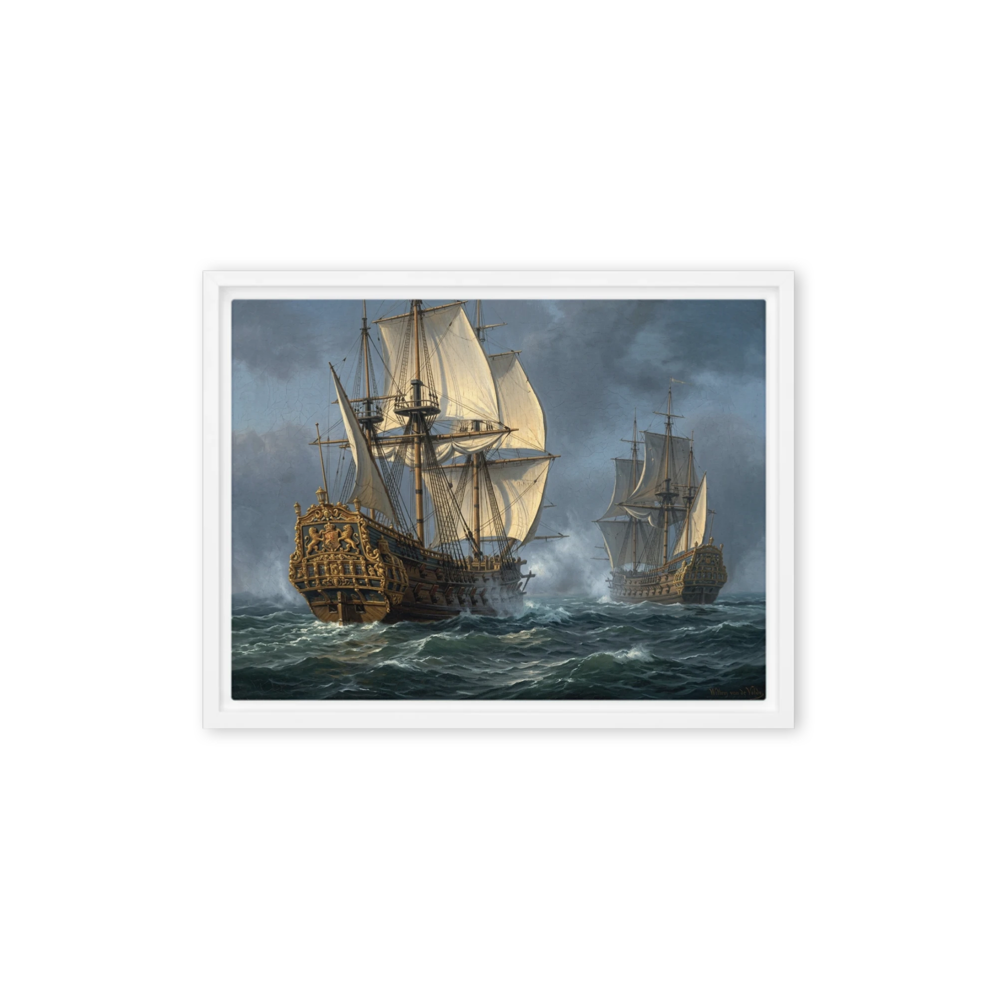 Sailing Ships in Stormy Seas