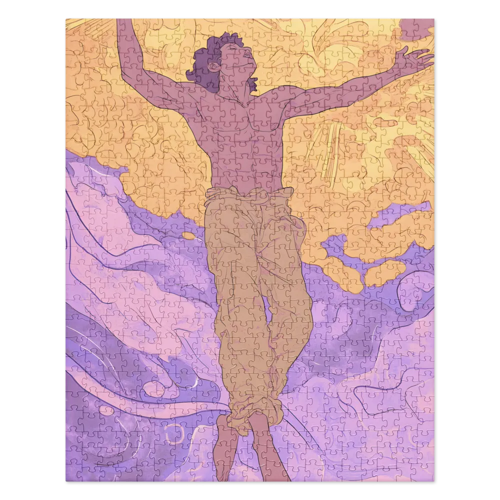 Ascension in Purple and Gold 
 Jigsaw Puzzle in Tin Box
