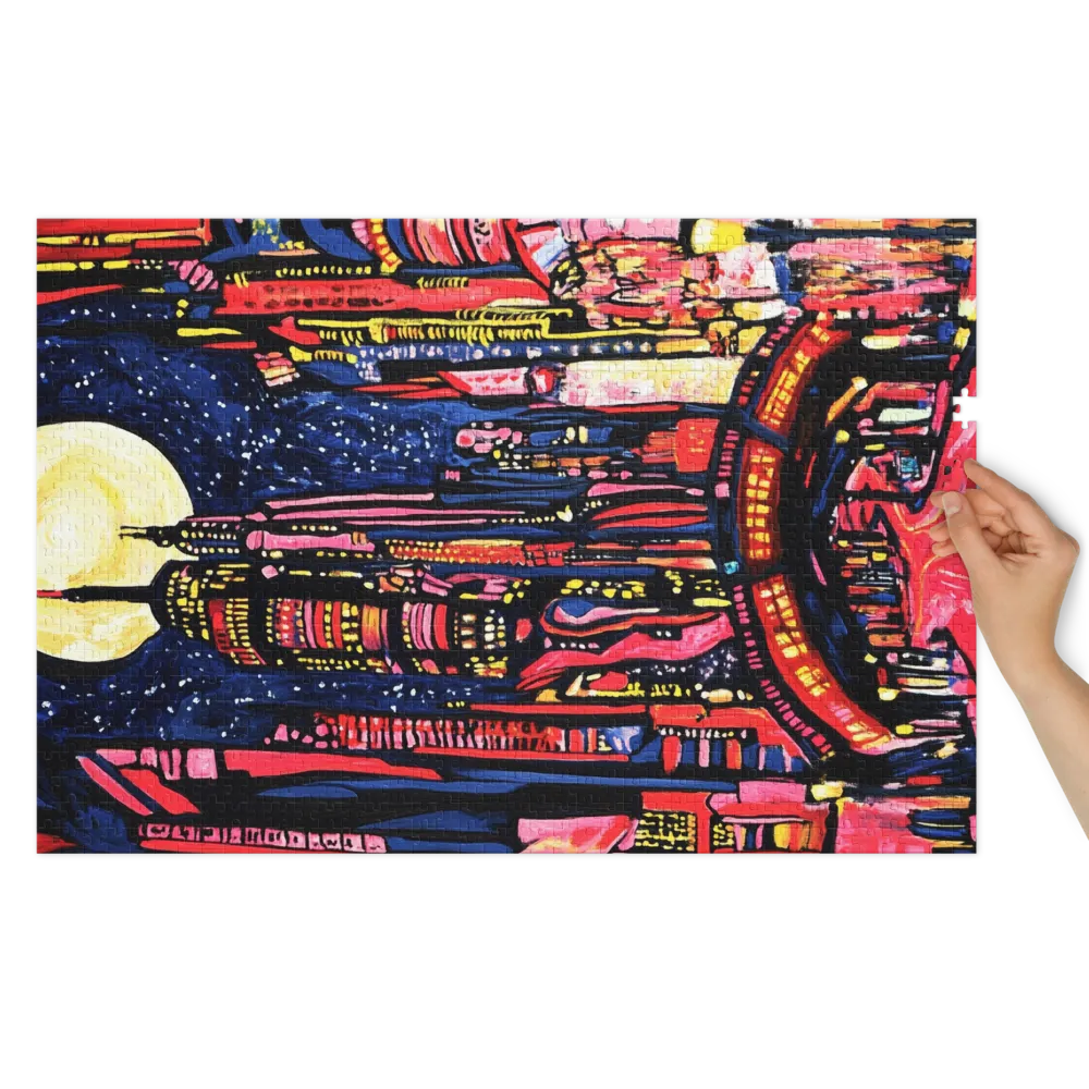 Vibrant Expressionist Cityscape | Jigsaw Puzzle (252/520 pieces)