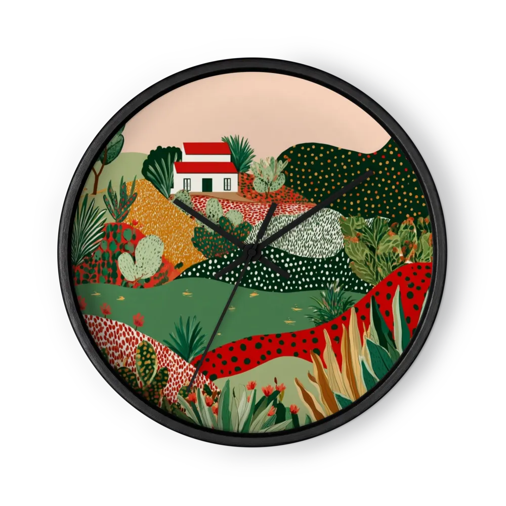 Polka Dot Countryside | Wall Clock