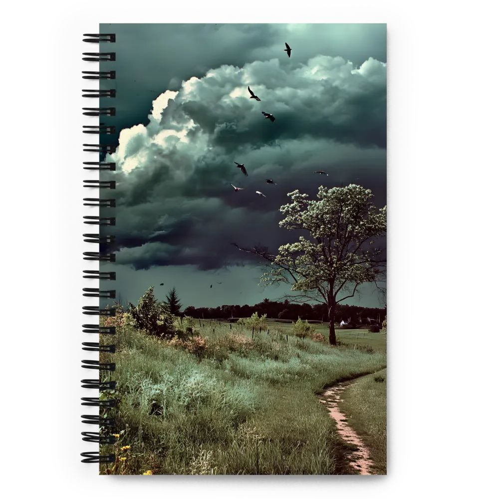 Gathering Storm on a Country Path 
 Spiral Notebook | 140 pages