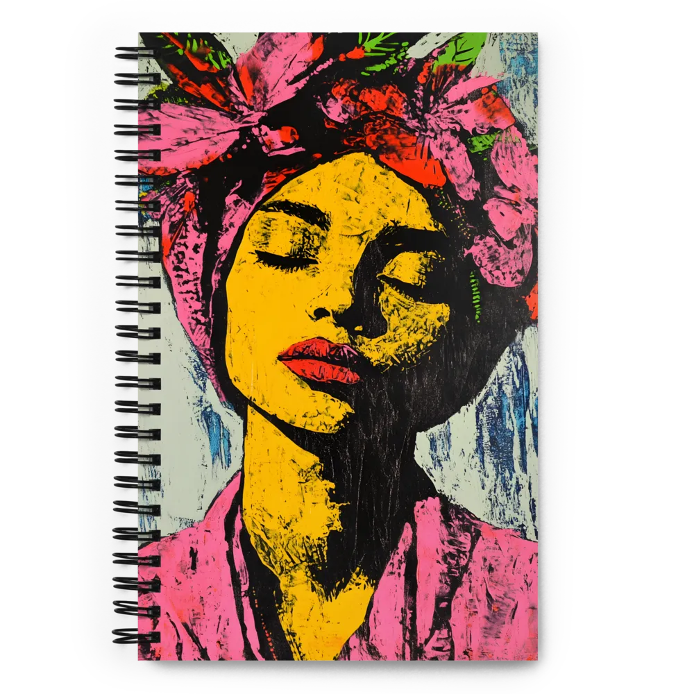 Floral Headwrap Portrait 
 Spiral Notebook | 140 pages