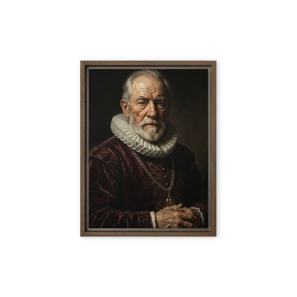 The Scholar's Gaze 
 Poster with White Frame | 12″x 16″