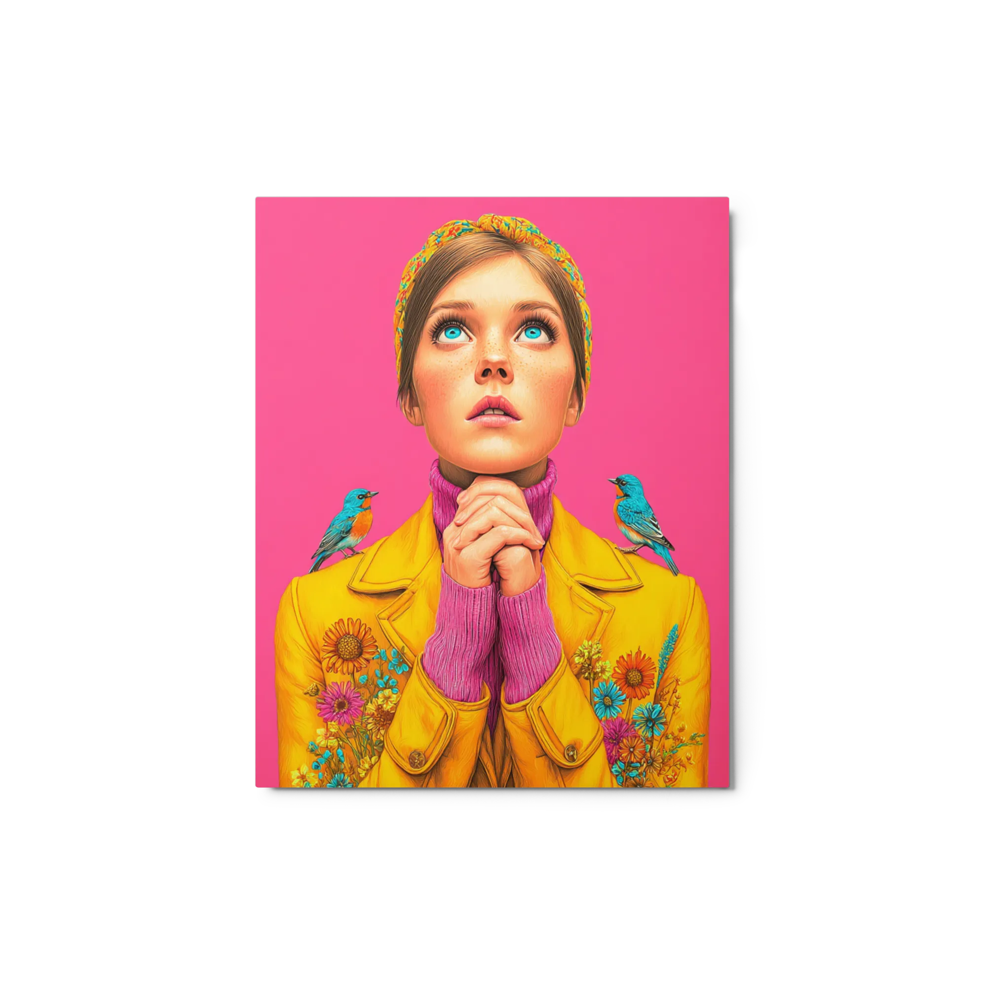 Hopeful Gaze with Birds