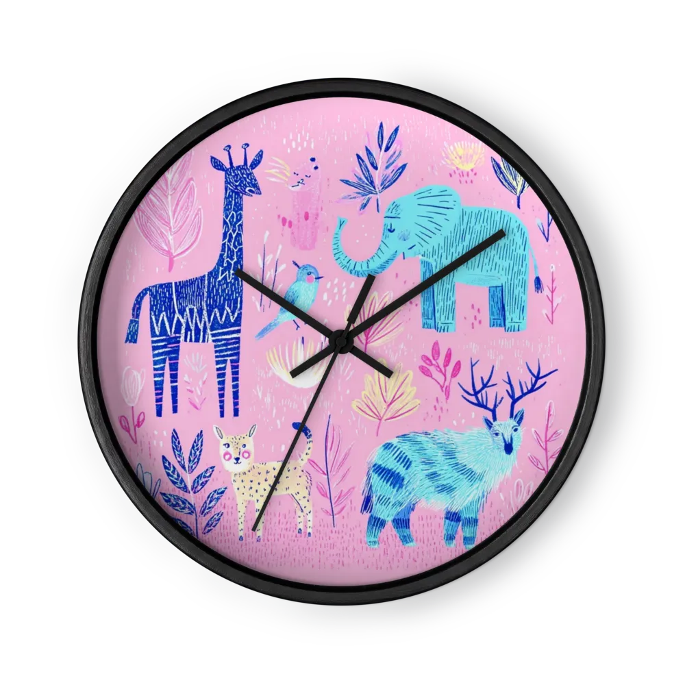Pink Jungle Parade | Wall Clock