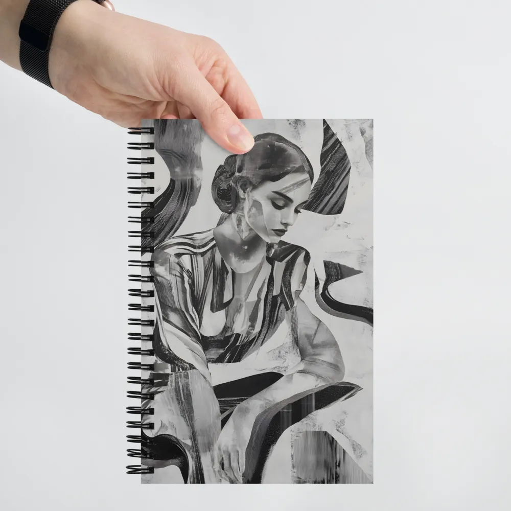 Contemplative Monochrome Portrait 
 Spiral Notebook | 140 pages