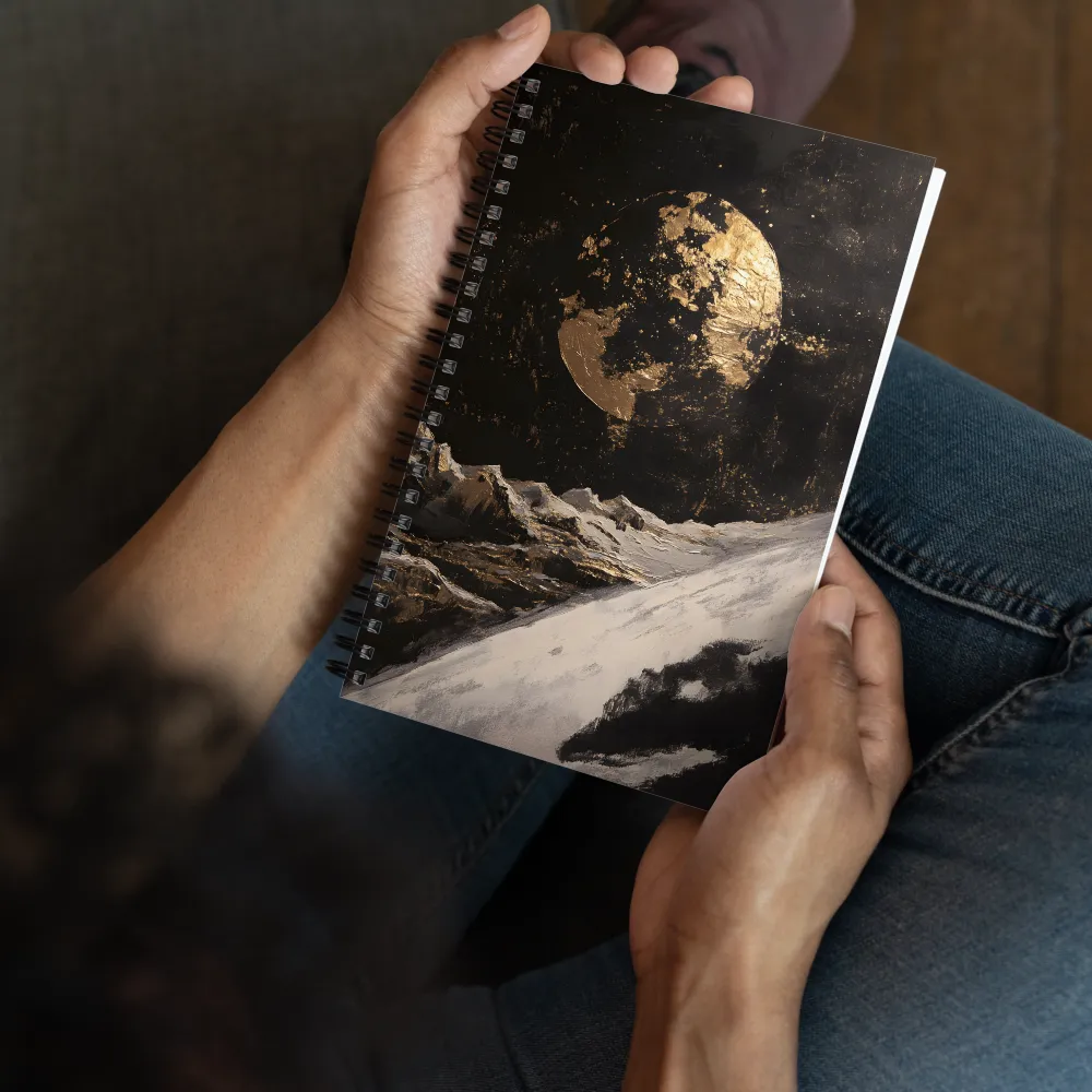 Lunar Gold Peaks 
 Spiral Notebook | 140 pages