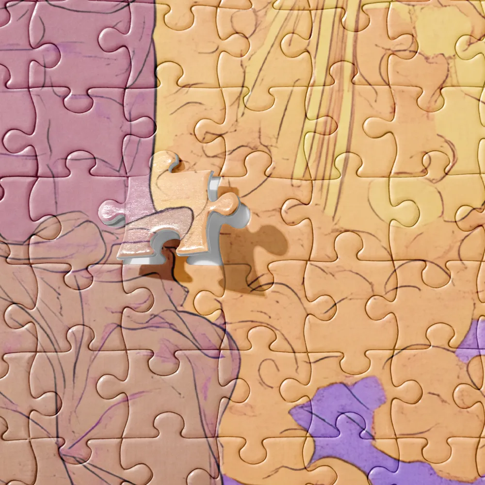 Ascension in Purple and Gold 
 Jigsaw Puzzle in Tin Box