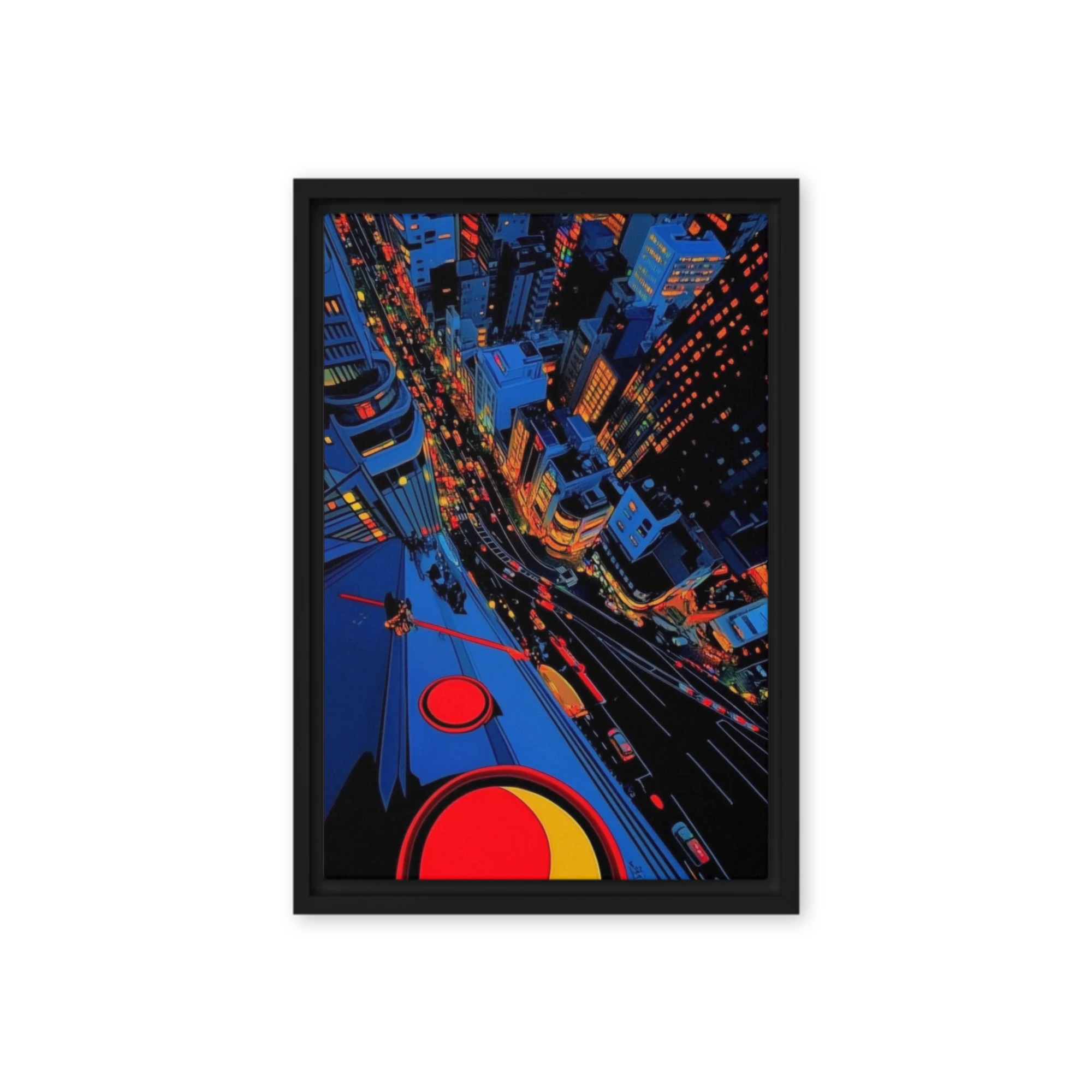 Vibrant Night Cityscape Illustration