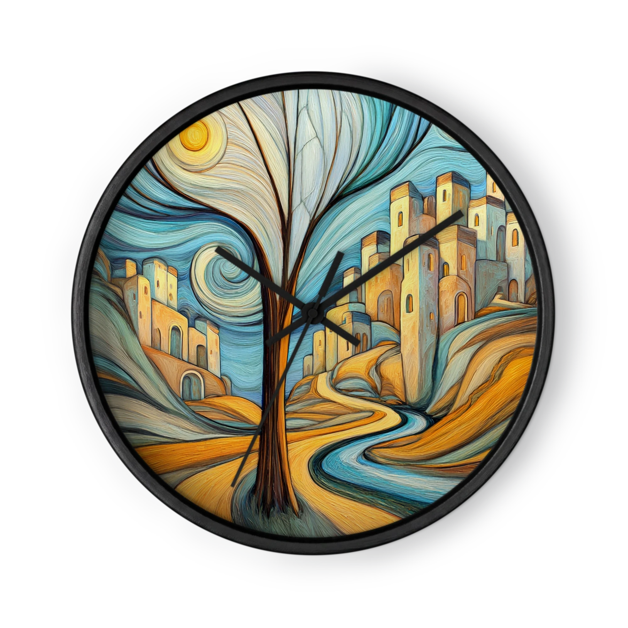 Swirling Village Landscape