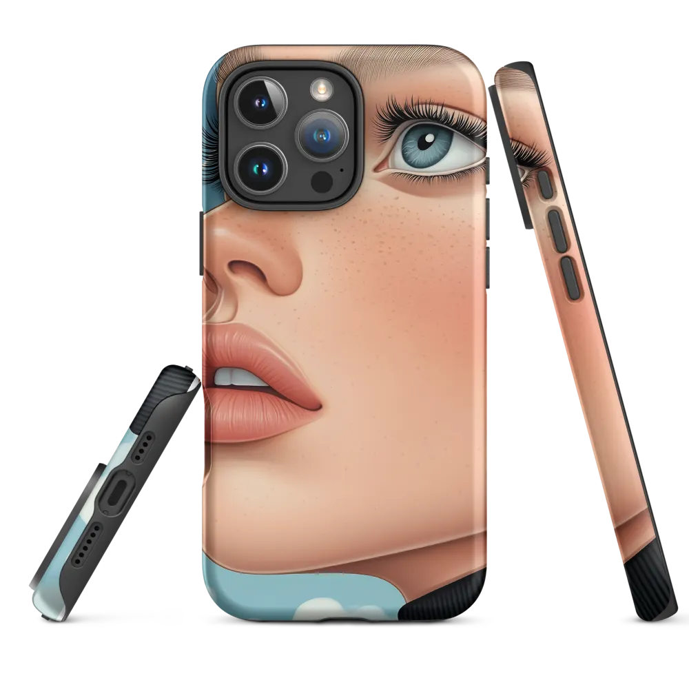 Digital Portrait of a Female with Blue Eyes