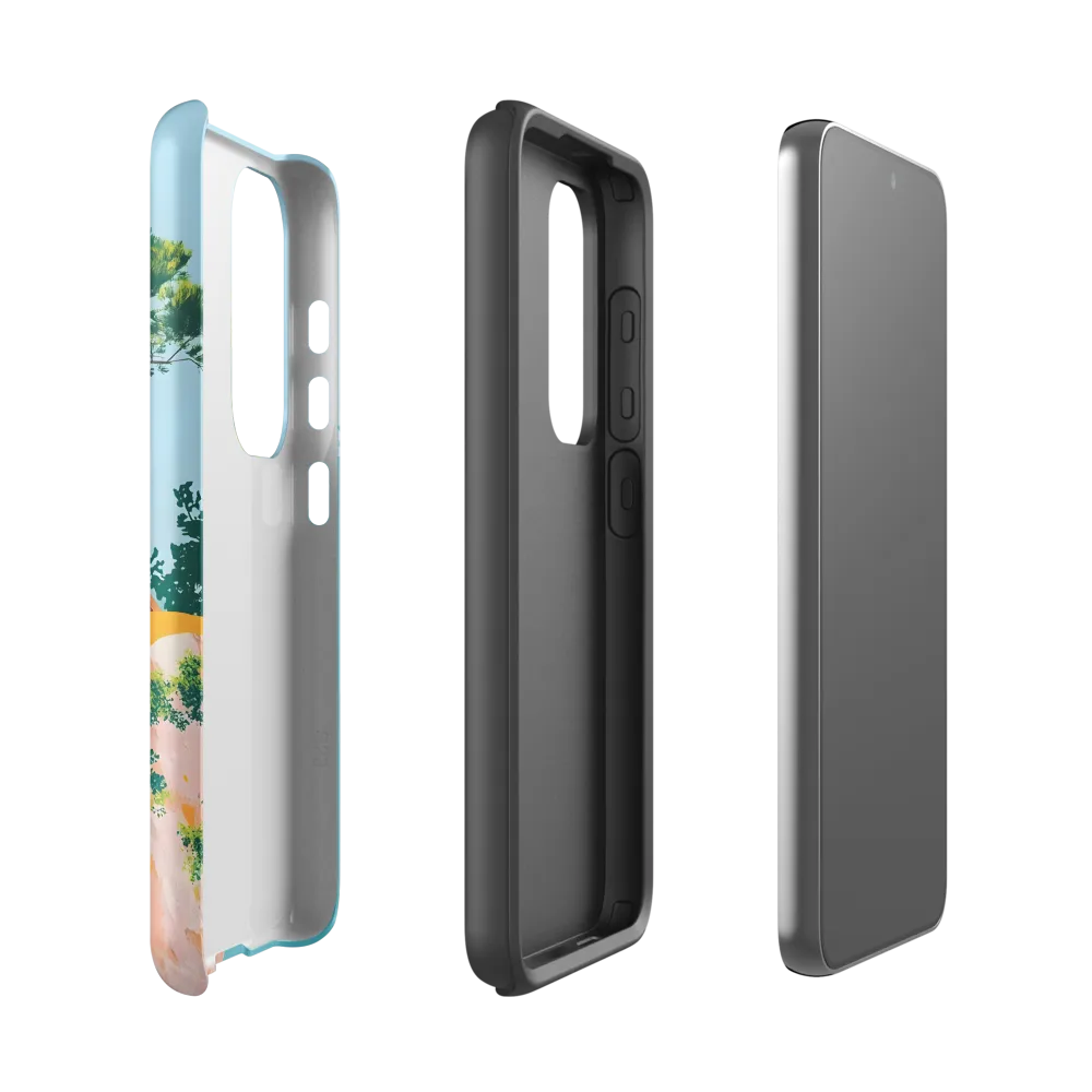 Stylized Tree on Cliff | Phone Case