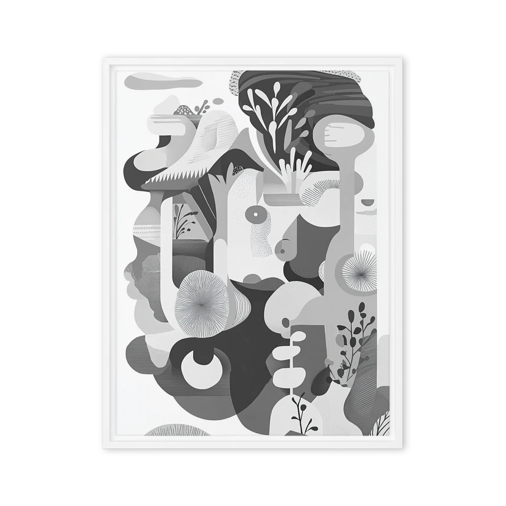 Organic Grayscale Abstraction | Art Print