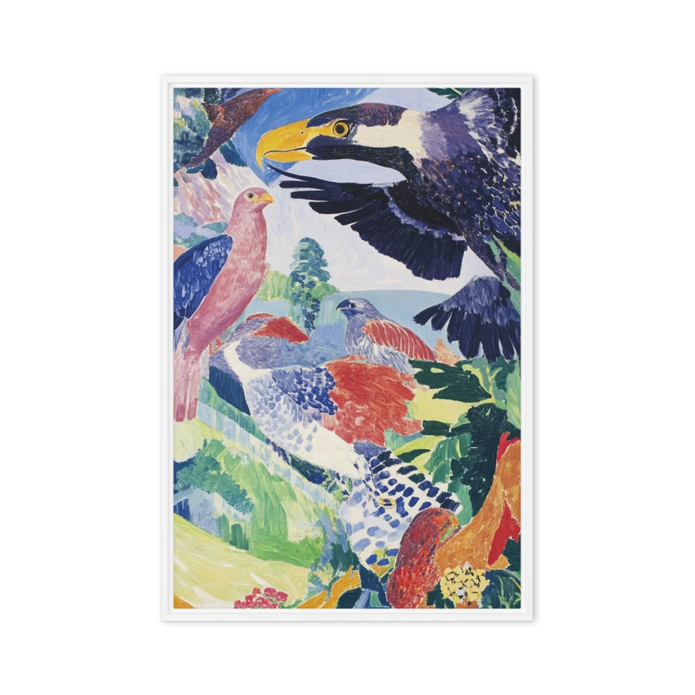 Fauvist Birds in Forest | Art Print