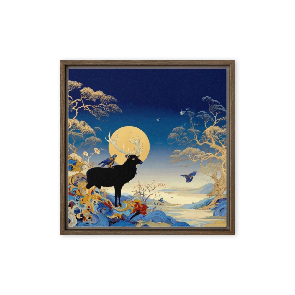 Celestial Stag under Full Moon