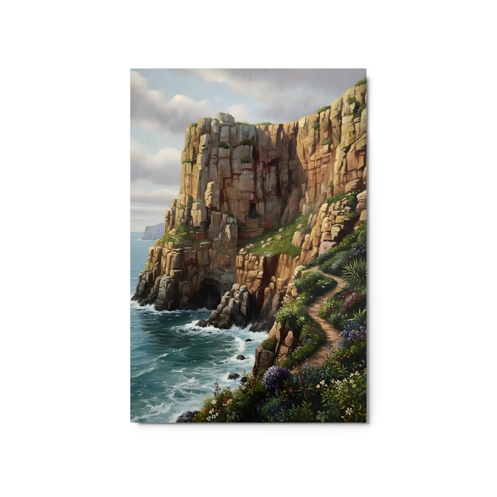 Coastal Path Revelation 
 Canvas with White Frame