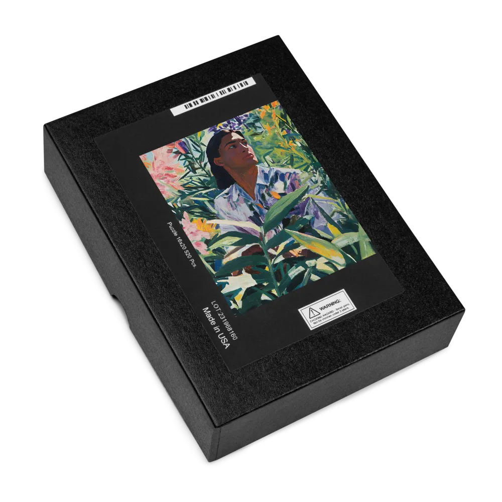 Serene Garden Portrait 
 Jigsaw Puzzle in Tin Box