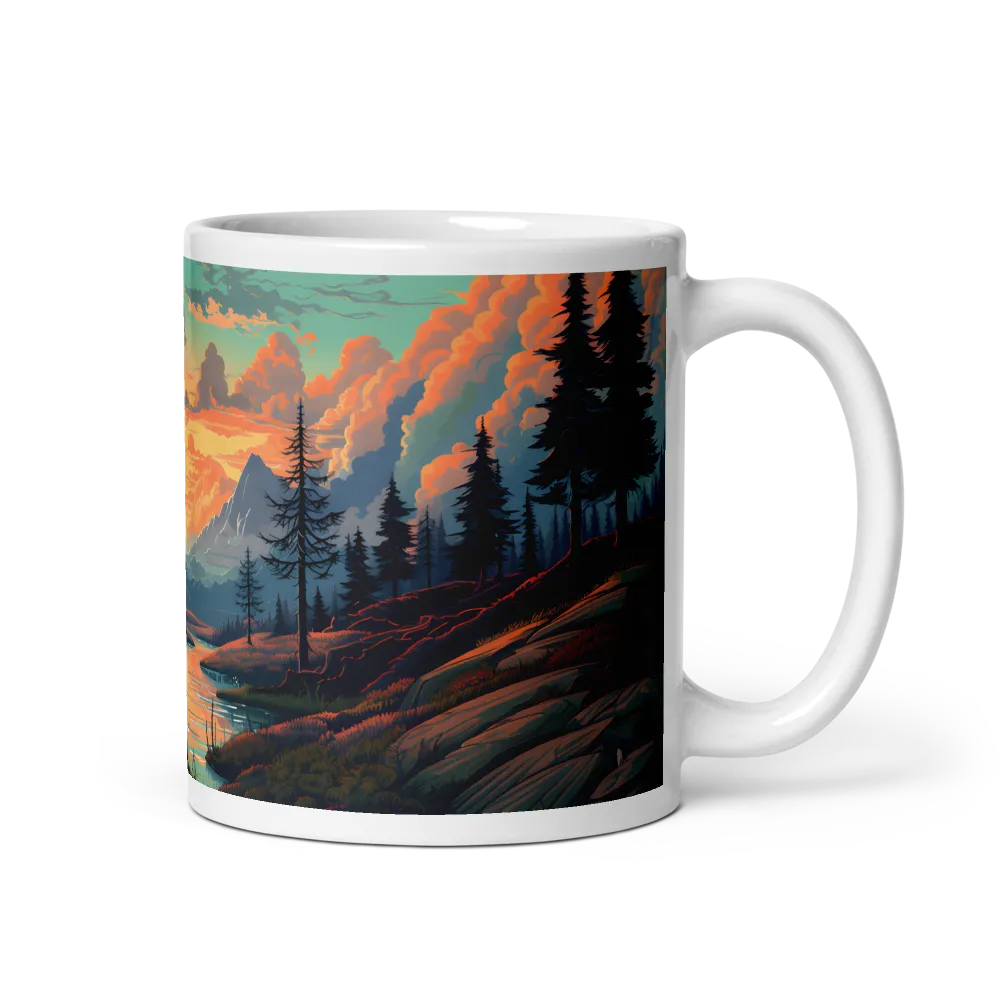 Tranquil Sunset Over the Majestic Mountains