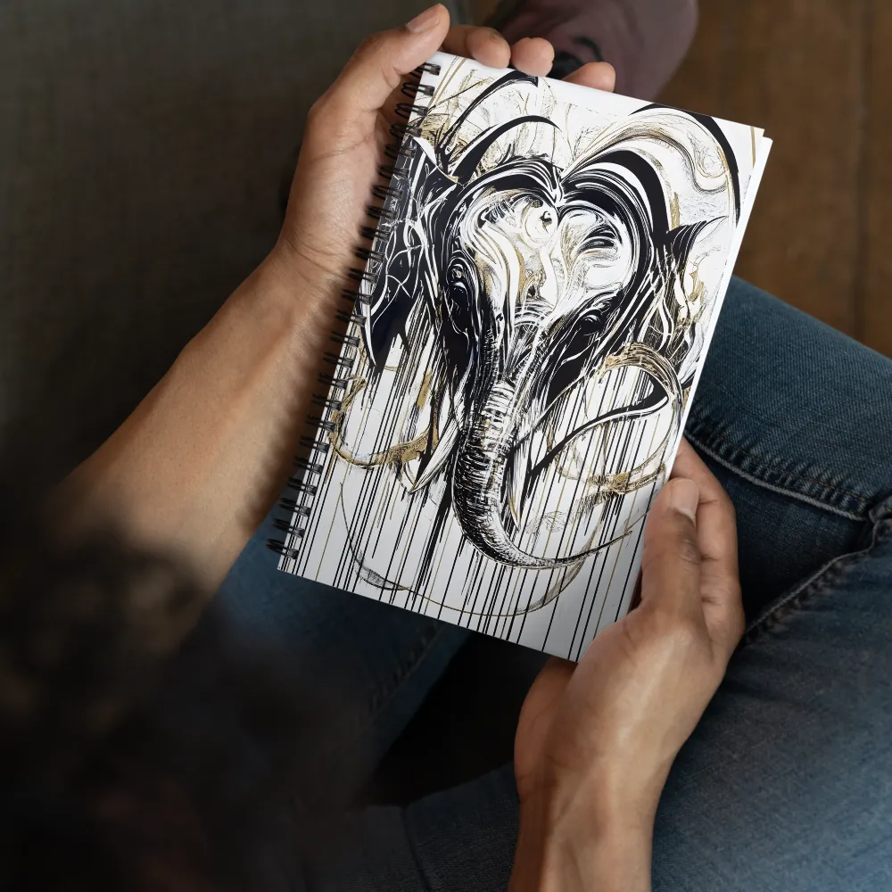Abstract Elephant Portrait 
 Spiral Notebook | 140 pages