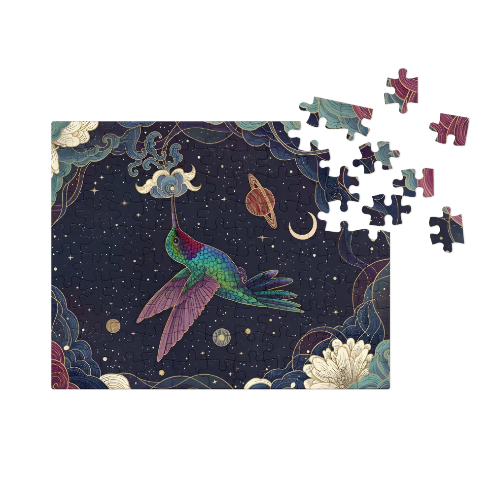Celestial Hummingbird 
 Jigsaw Puzzle in Tin Box