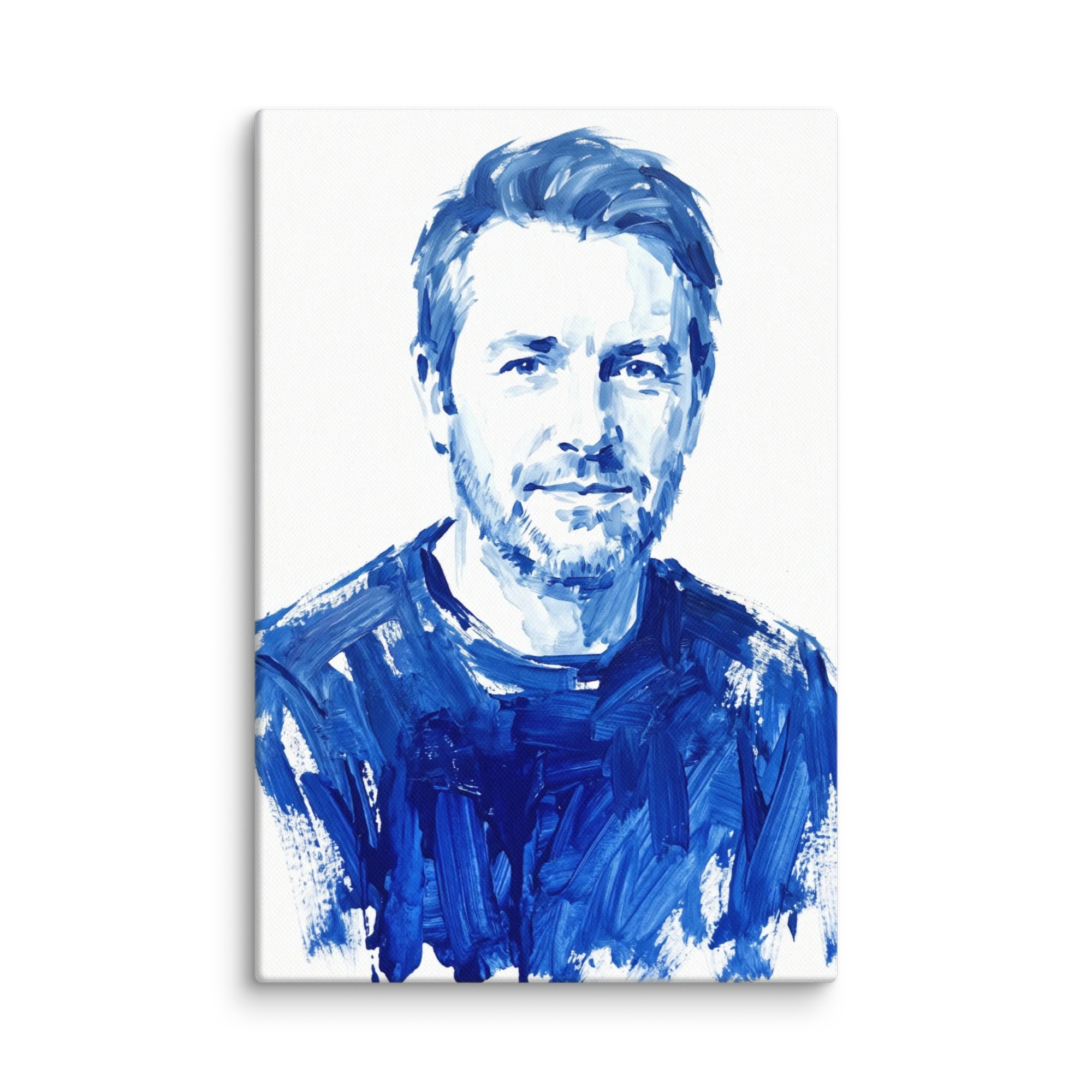 Family Portrait — Cobalt Impasto