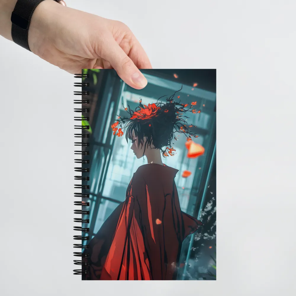 Crimson Bloom 
 Spiral Notebook | 140 pages