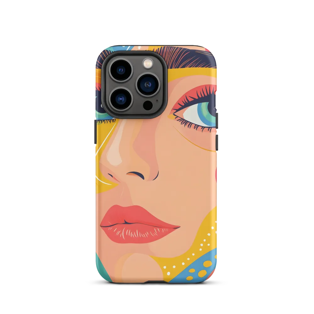 Stylized Portrait in Bold Colors | Phone Case