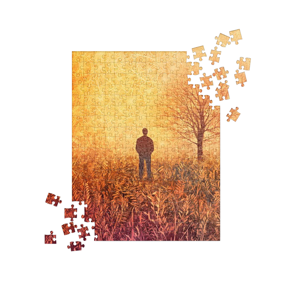 Golden Horizon Silhouette 
 Jigsaw Puzzle