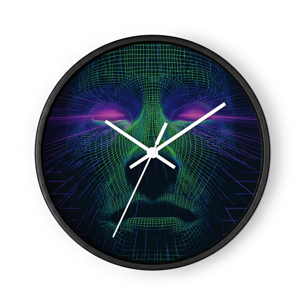 Eighties Arcade Faces In Mesh — Mesh Faces, Violet Glow