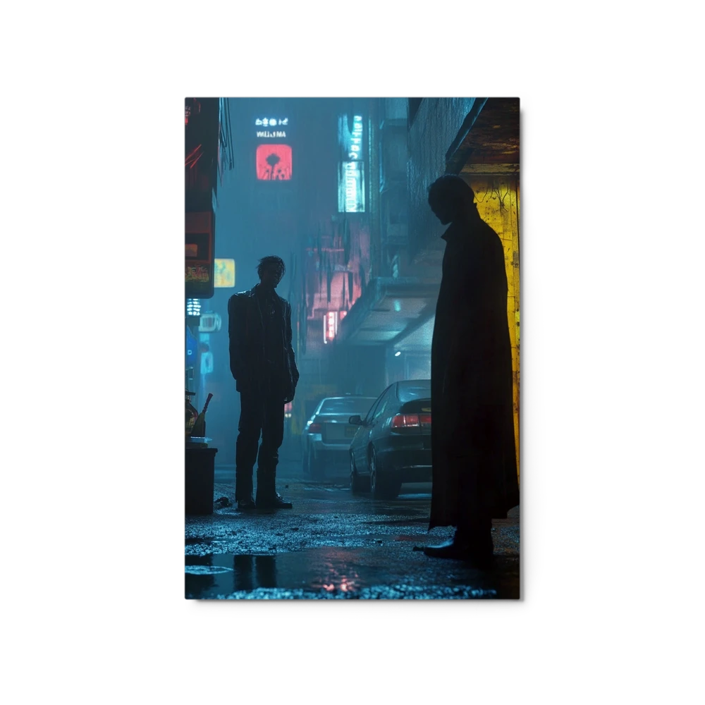 Reflections in Neon Rain | Art Print