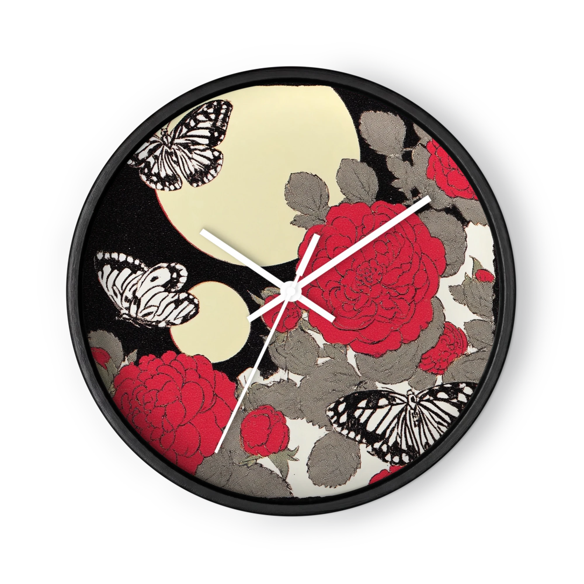 Moonlit Roses and Butterflies