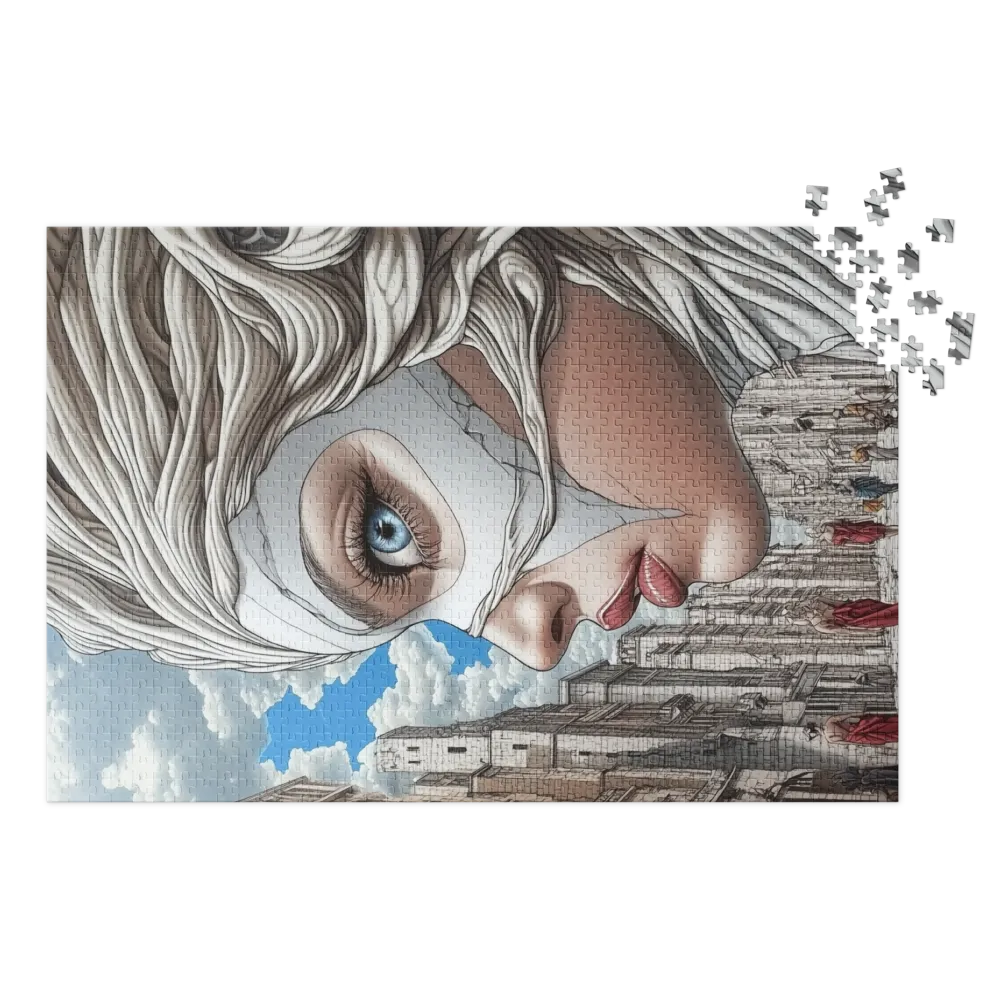 Urban Siren's Gaze 
 Jigsaw Puzzle in Tin Box