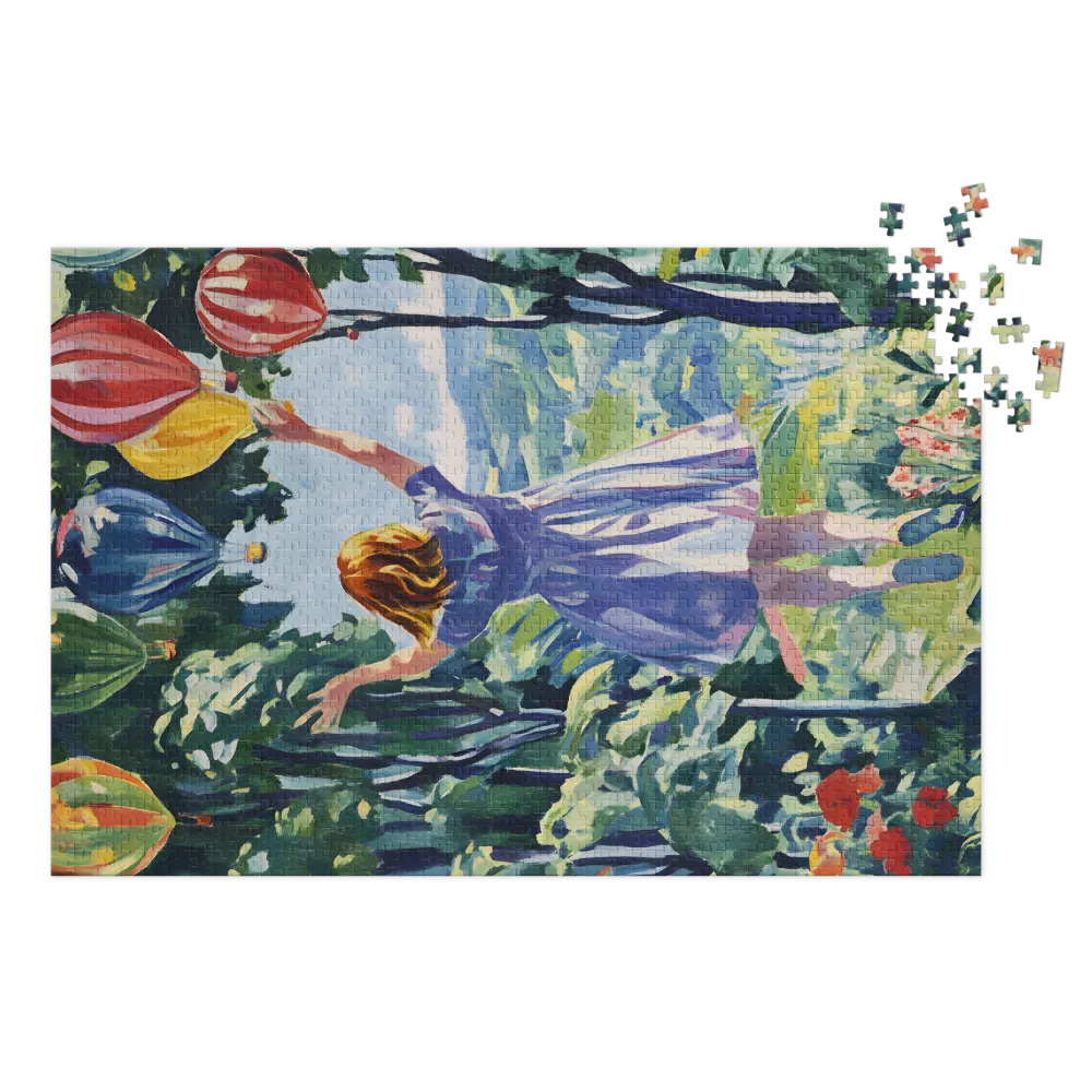 Whimsical Ascent 
 Jigsaw Puzzle in Tin Box