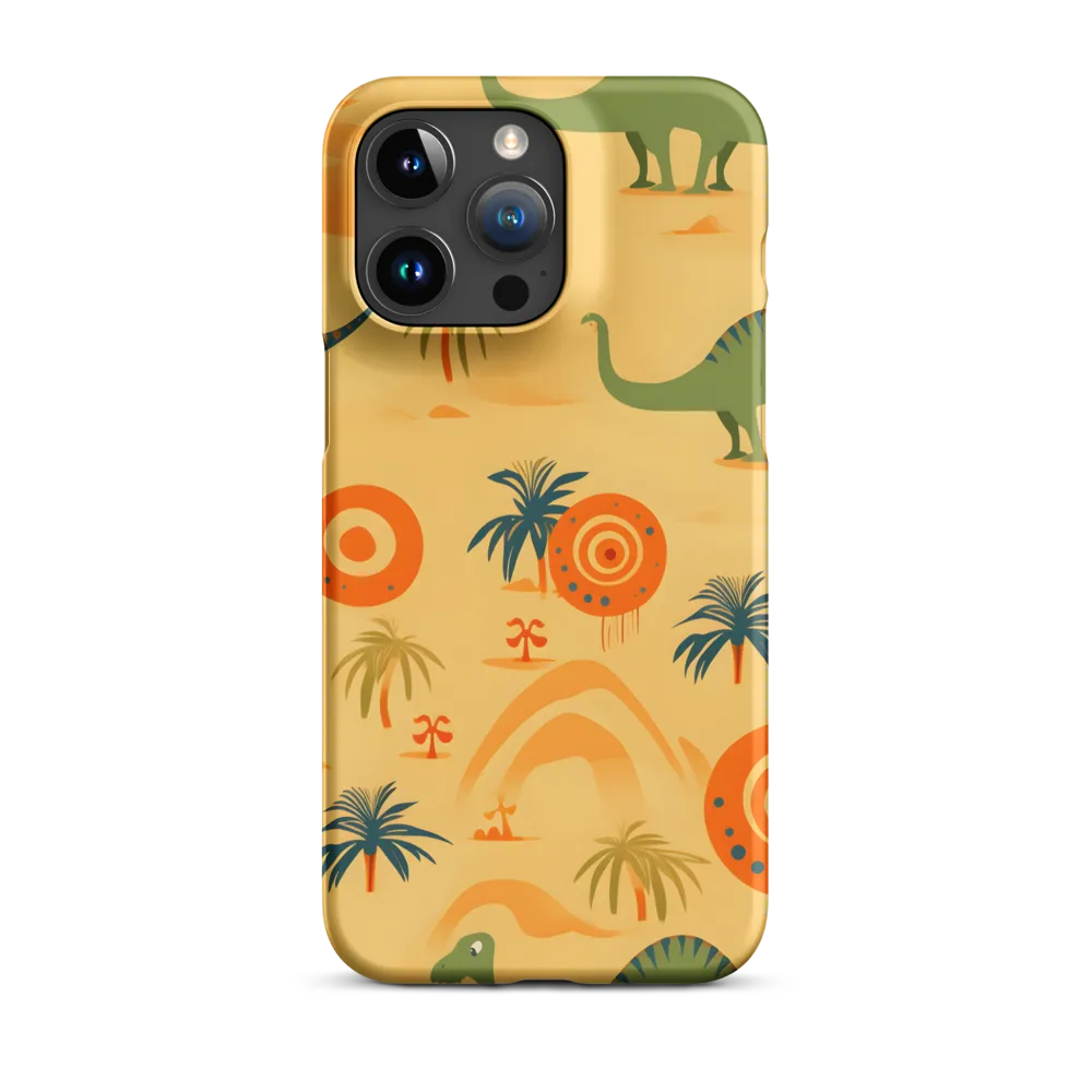 Cartoon Dinosaurs in Desert | Phone Case