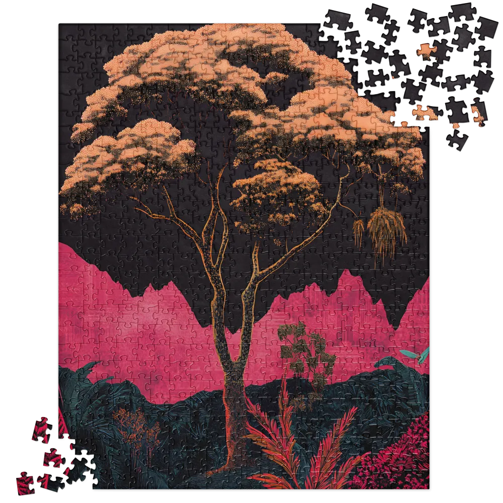 Night Jungle Canopy 
 Jigsaw Puzzle