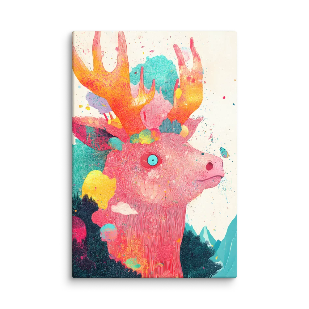 Whimsical Forest Spirit 
 Canvas with White Frame